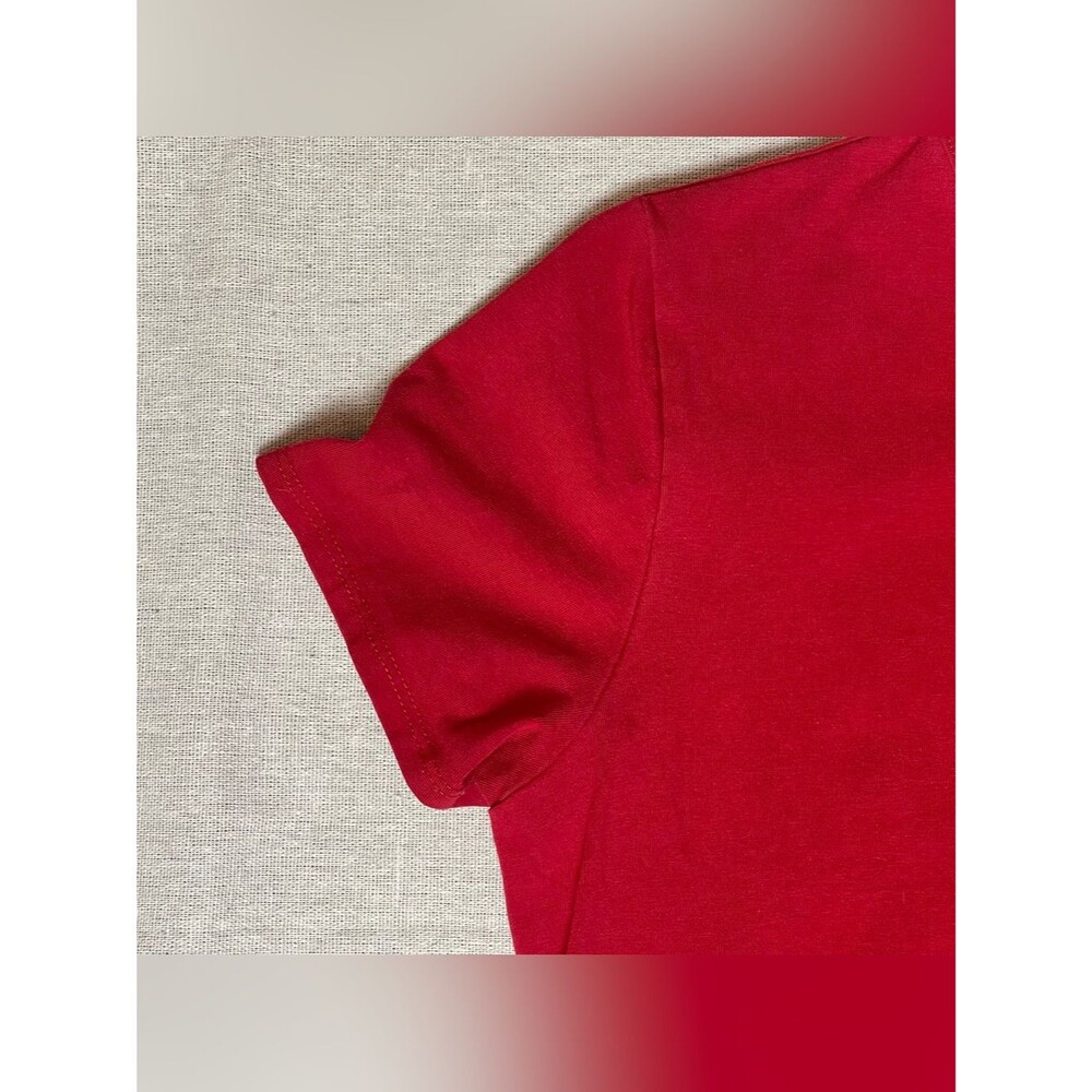 Gaze l Red Short Sleeve Cropped Baby Tee | Large - Picture 3 of 5